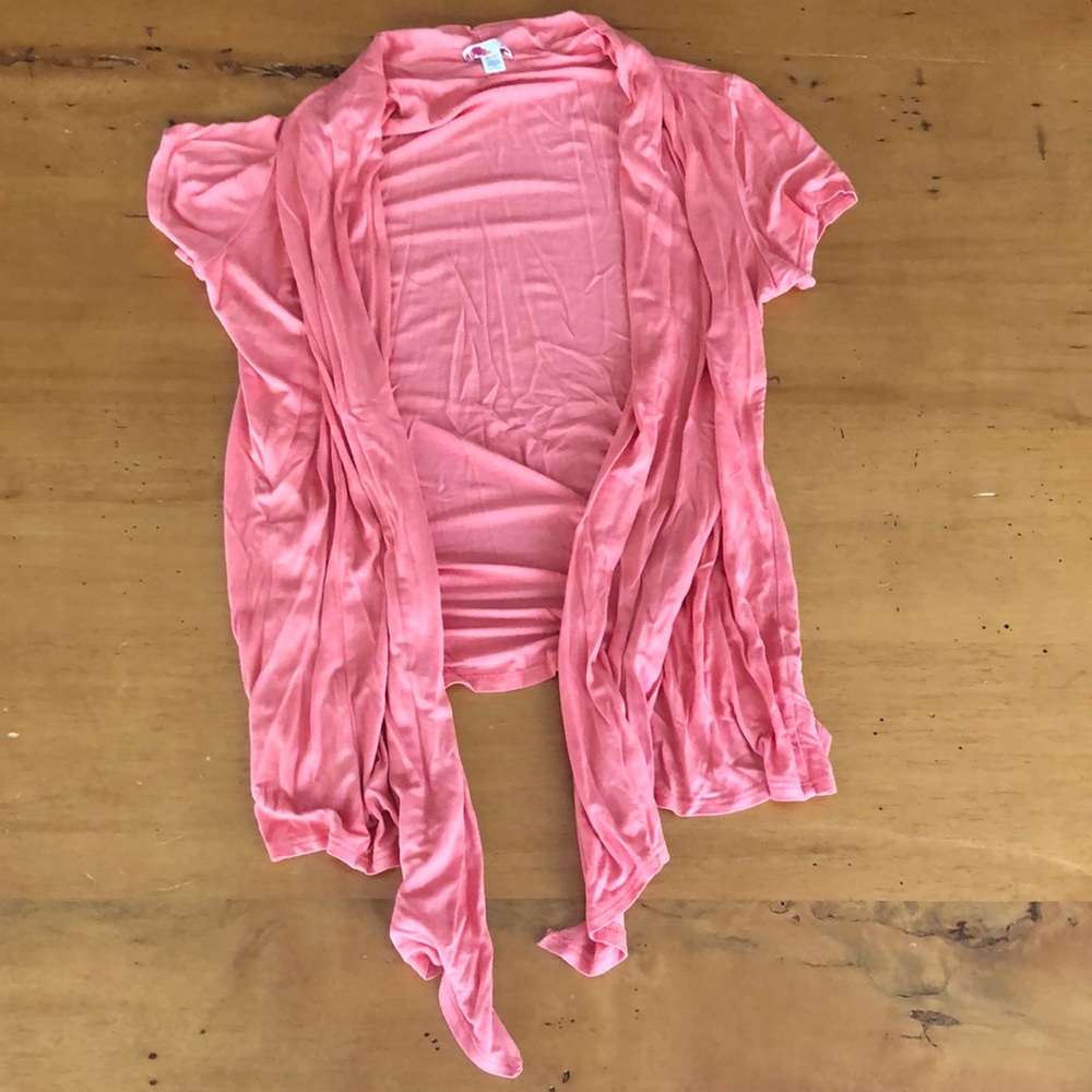 forever 21 Peach short sleeve cardigan medium